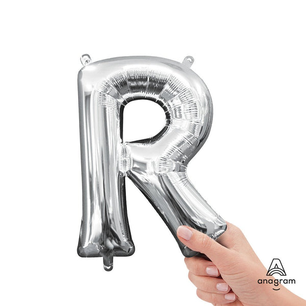 16 inch LETTER R - ANAGRAM - SILVER (AIR - FILL ONLY) - LA Balloons