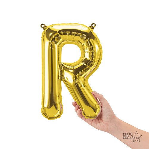 16 inch LETTER R - NORTHSTAR - GOLD (AIR-FILL ONLY)
