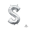 16 inch LETTER S - ANAGRAM - SILVER (AIR - FILL ONLY) - LA Balloons