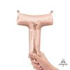 16 inch LETTER T - ANAGRAM - ROSE GOLD (AIR - FILL ONLY) - LA Balloons