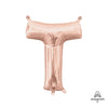 16 inch LETTER T - ANAGRAM - ROSE GOLD (AIR - FILL ONLY) - LA Balloons