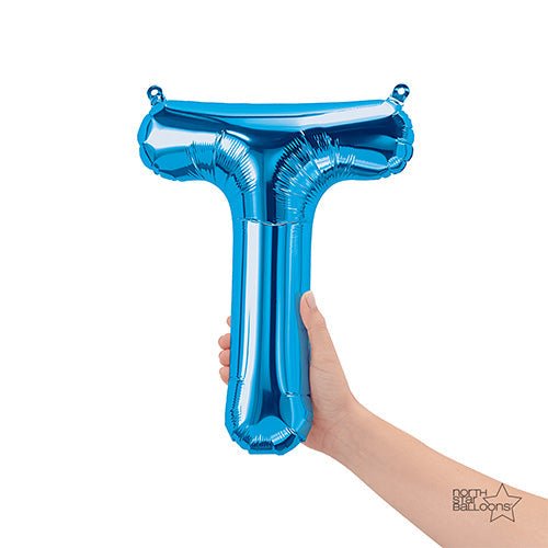 16 inch LETTER T - NORTHSTAR - BLUE (AIR - FILL ONLY) - LA Balloons
