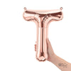 16 inch LETTER T - NORTHSTAR - ROSE GOLD (AIR - FILL ONLY) - LA Balloons