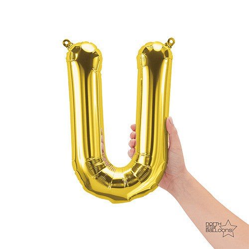 16 inch LETTER U - NORTHSTAR - GOLD (AIR-FILL ONLY)