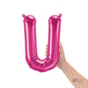 16 inch LETTER U - NORTHSTAR - MAGENTA (AIR - FILL ONLY) - LA Balloons