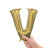 16 inch LETTER V - ANAGRAM - WHITE GOLD (AIR - FILL ONLY) - LA Balloons