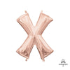 16 inch LETTER X - ANAGRAM - ROSE GOLD (AIR - FILL ONLY) - LA Balloons