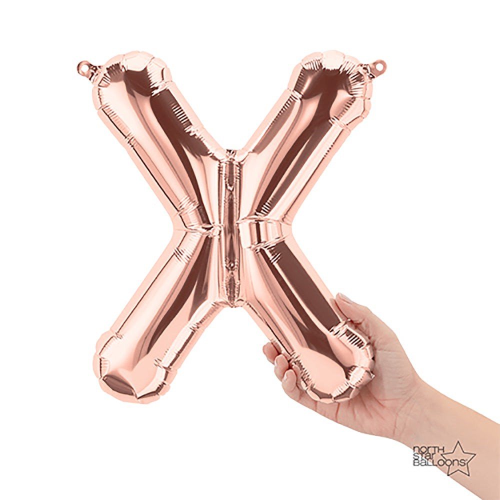 16 inch LETTER X - NORTHSTAR - ROSE GOLD (AIR-FILL ONLY)