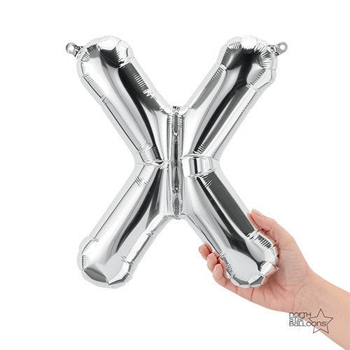 16 inch LETTER X - NORTHSTAR - SILVER (AIR - FILL ONLY) - LA Balloons