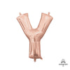 16 inch LETTER Y - ANAGRAM - ROSE GOLD (AIR - FILL ONLY) - LA Balloons