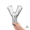16 inch LETTER Y - ANAGRAM - SILVER (AIR - FILL ONLY) - LA Balloons