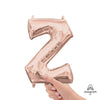 16 inch LETTER Z - ANAGRAM - ROSE GOLD (AIR - FILL ONLY) - LA Balloons