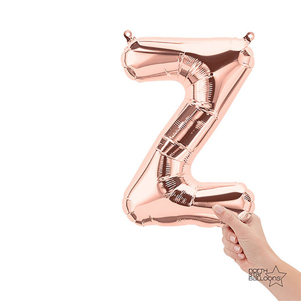 16 inch LETTER Z - NORTHSTAR - ROSE GOLD (AIR - FILL ONLY) - LA Balloons