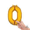 16 inch NUMBER 0 - ANAGRAM - GOLD (AIR - FILL ONLY) - LA Balloons