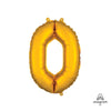 16 inch NUMBER 0 - ANAGRAM - GOLD (AIR - FILL ONLY) - LA Balloons