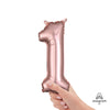 16 inch NUMBER 1 - ANAGRAM - ROSE GOLD (AIR - FILL ONLY) - LA Balloons