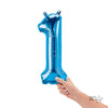 16 inch NUMBER 1 - NORTHSTAR - BLUE (AIR - FILL ONLY) - LA Balloons