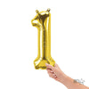 16 inch NUMBER 1 - NORTHSTAR - GOLD (AIR - FILL ONLY) - LA Balloons