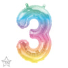 16 inch NUMBER 3 - JELLI OMBRE (AIR - FILL ONLY) - LA Balloons