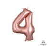 16 inch NUMBER 4 - ANAGRAM - ROSE GOLD (AIR - FILL ONLY) - LA Balloons