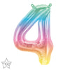 16 inch NUMBER 4 - JELLI OMBRE (AIR - FILL ONLY) - LA Balloons