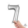 16 inch NUMBER 7 - ANAGRAM - SILVER (AIR - FILL ONLY) - LA Balloons