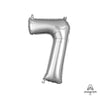 16 inch NUMBER 7 - ANAGRAM - SILVER (AIR - FILL ONLY) - LA Balloons