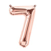 16 inch NUMBER 7 - NORTHSTAR - ROSE GOLD (AIR - FILL ONLY) - LA Balloons