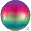 16 inch OMBRE RAINBOW ORBZ - LA Balloons
