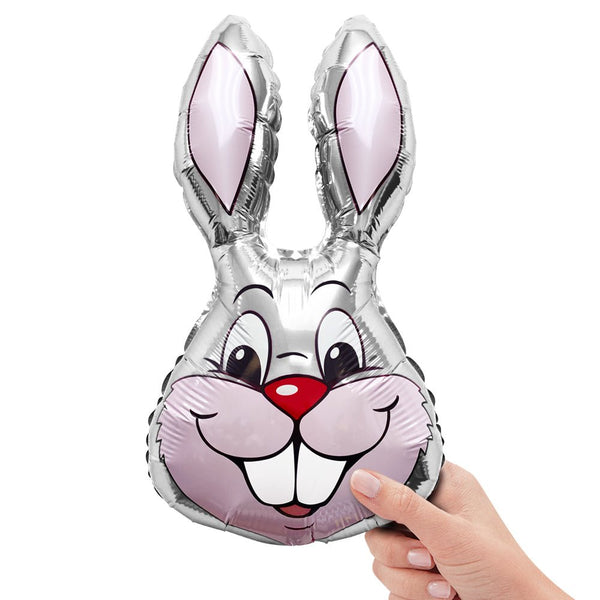 16 inch RABBIT - GRAY MINI SHAPE (AIR - FILL ONLY) - LA Balloons