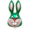 16 inch RABBIT - GREEN MINI SHAPE (AIR - FILL ONLY) - LA Balloons