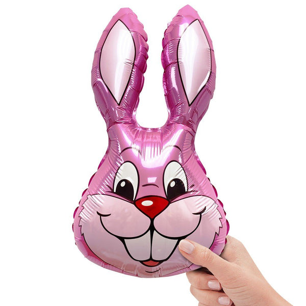 16 inch RABBIT - PINK MINI SHAPE (AIR - FILL ONLY) - LA Balloons