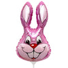 16 inch RABBIT - PINK MINI SHAPE (AIR - FILL ONLY) - LA Balloons