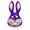 16 inch RABBIT - PURPLE MINI SHAPE (AIR - FILL ONLY) - LA Balloons