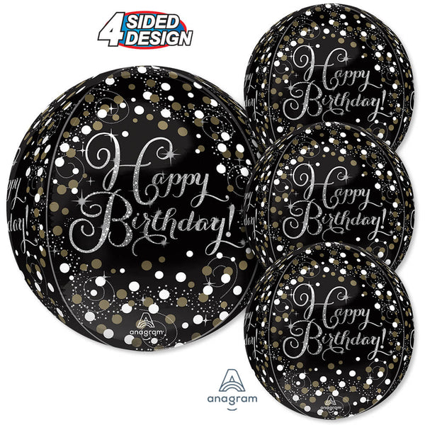16 inch SPARKLING BIRTHDAY ORBZ - LA Balloons