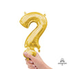 16 inch SYMBOL ? - ANAGRAM - GOLD (AIR - FILL ONLY) - LA Balloons