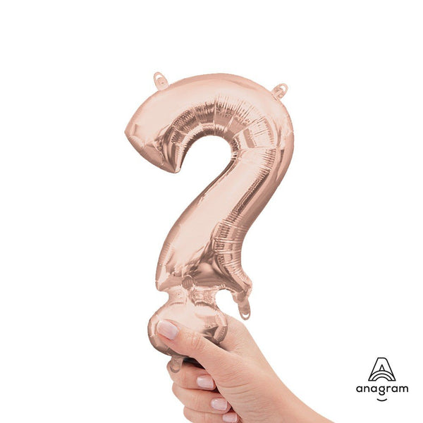 16 inch SYMBOL ? - ANAGRAM - ROSE GOLD (AIR - FILL ONLY) - LA Balloons