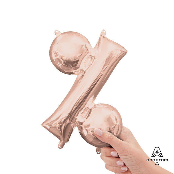 16 inch SYMBOL % - ANAGRAM - ROSE GOLD (AIR - FILL ONLY) - LA Balloons
