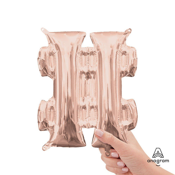 16 inch SYMBOL  - ANAGRAM - ROSE GOLD (AIR - FILL ONLY) - LA Balloons