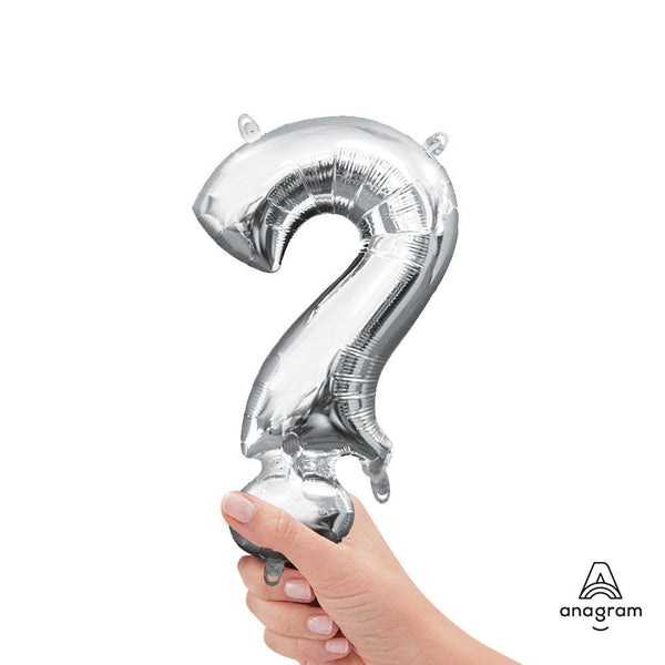 16 inch SYMBOL ? - ANAGRAM - SILVER (AIR - FILL ONLY) - LA Balloons