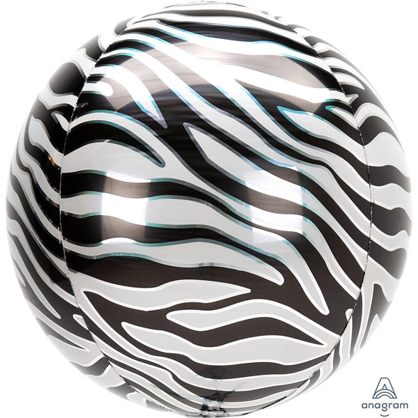 16 inch ZEBRA PRINT ORBZ - LA Balloons
