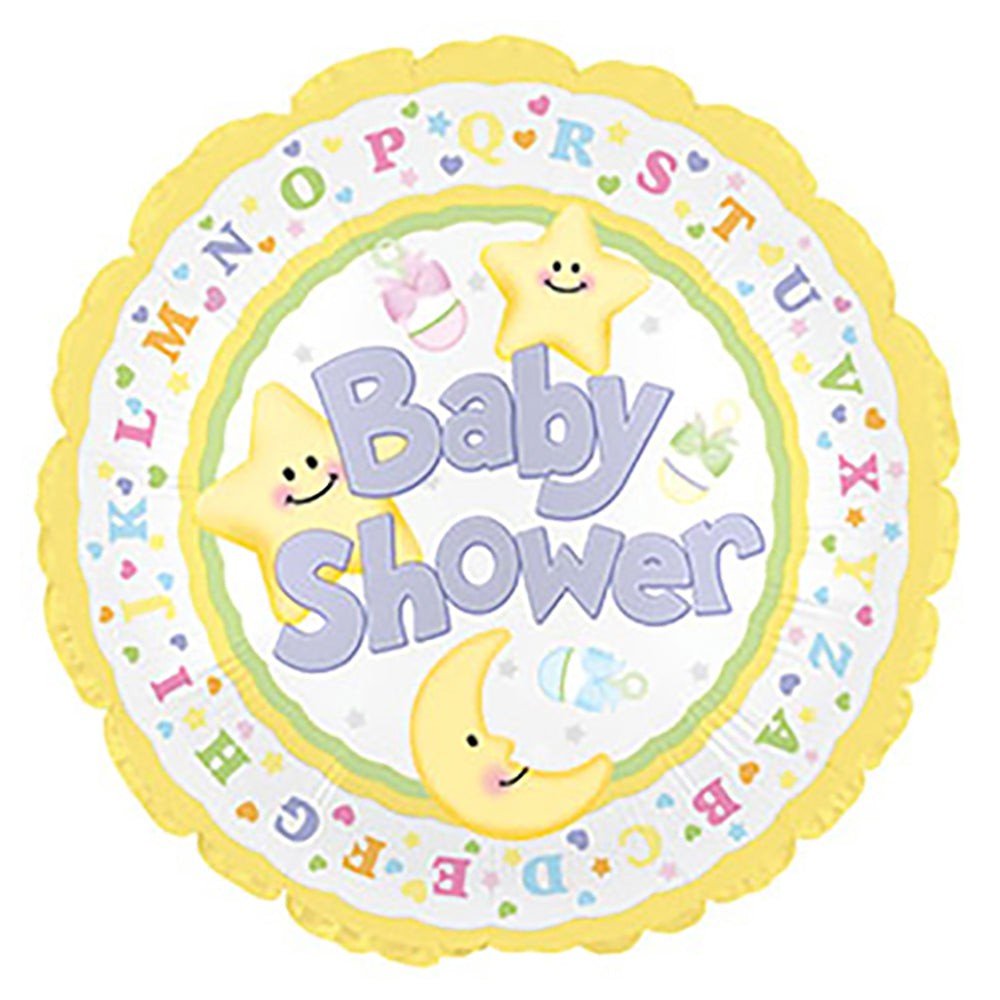 17 inch BABY SHOWER MOON & STARS