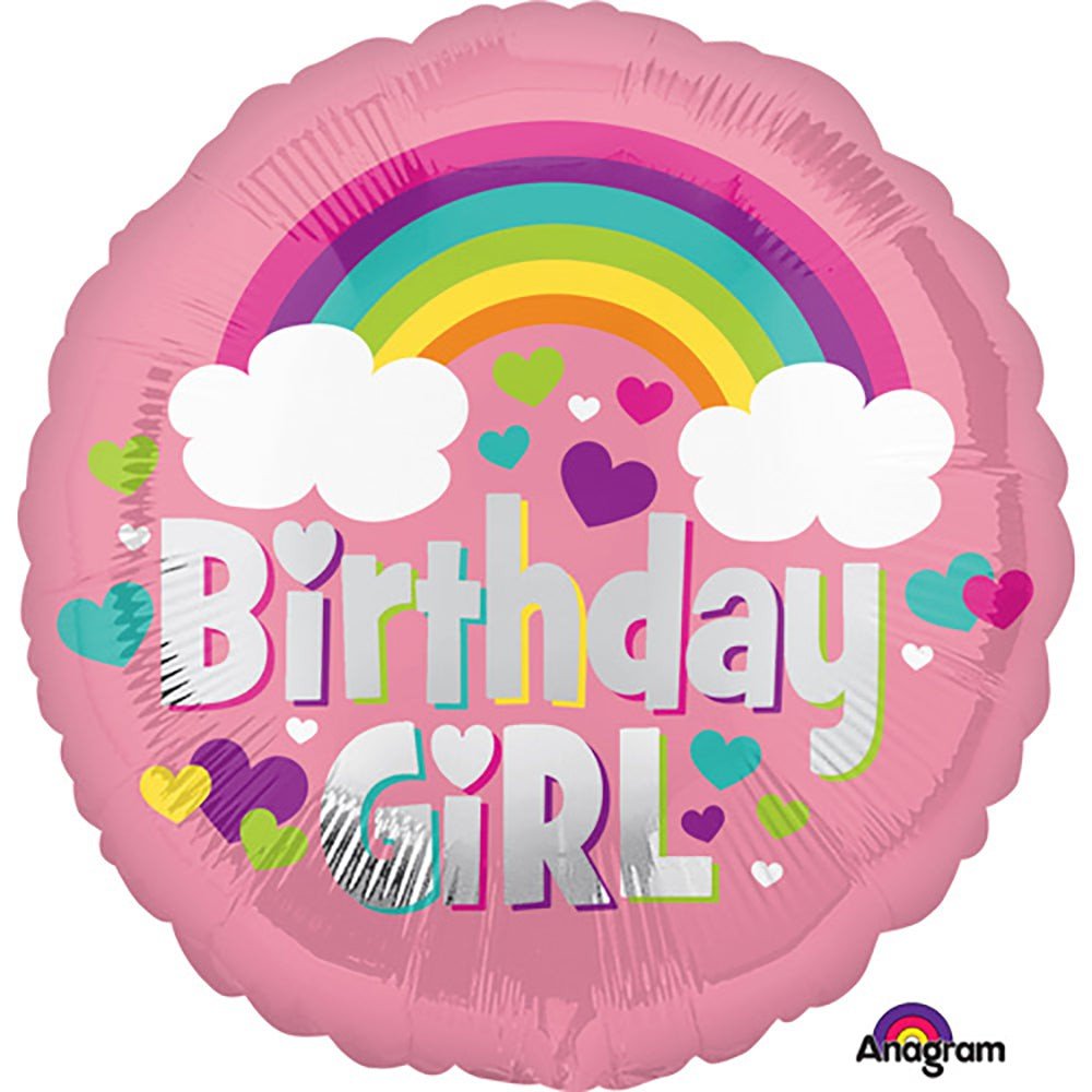 17 inch BIRTHDAY GIRL RAINBOW FUN