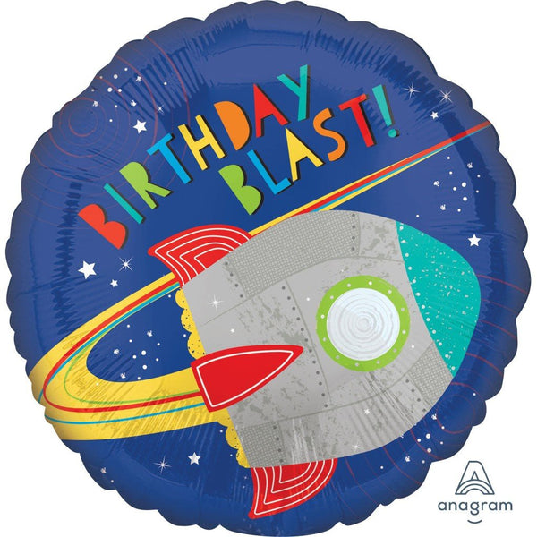 17 inch BLAST OFF BIRTHDAY - LA Balloons