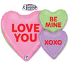 17 inch DIMENSIONALS CONVERSATION HEARTS - LA Balloons