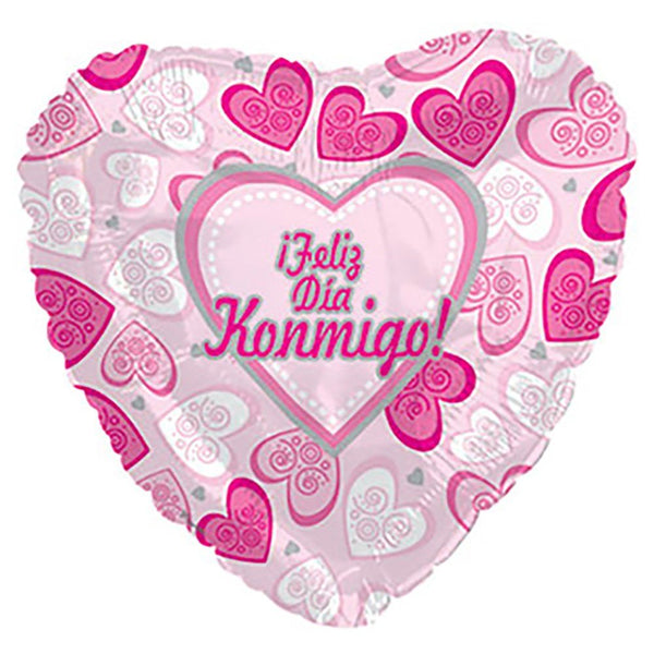 17 inch FELIZ DIA KONMIGO - LA Balloons