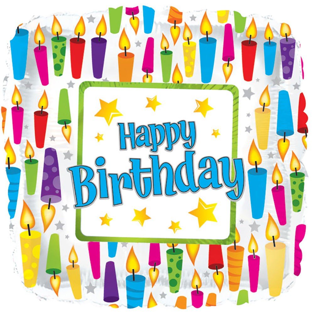17 inch HAPPY BIRTHDAY CANDLES AROUND