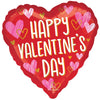 17 inch HAPPY VALENTINE'S DAY SKETCHED IMPRESSIONS - LA Balloons