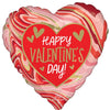 17 inch HAPPY VALENTINE'S DAY TWISTY MARBLE - LA Balloons