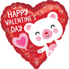 17 inch HAPPY VALENTINE'S DAY WHITE BEAR - LA Balloons